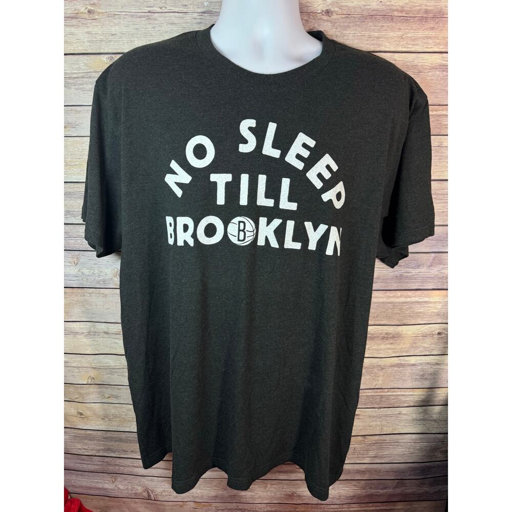 HOMAGE BROOKLYN NETS SHIRT — No Sleep Till Brooklyn Black Tee Size 2XL